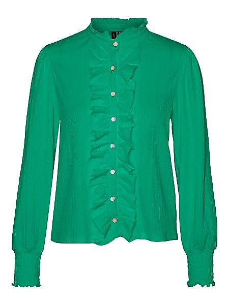 VERO MODA Gerüschtes Hemd Damen Grün günstig online kaufen