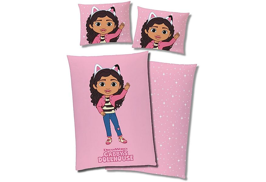 BERONAGE Kinderbettwäsche Gabby's Dollhouse Bettwäsche Rosa und Pink weiche günstig online kaufen