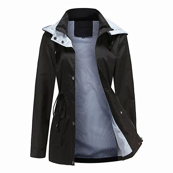 FIDDY Trenchcoat Herbst- und Winter-Windbreaker-Damen-Regenmanteljacke für günstig online kaufen