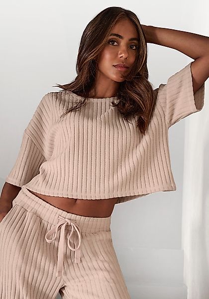 LASCANA 3/4-Arm-Shirt Lounge-/Strickshirt aus weichem Strick, günstig online kaufen