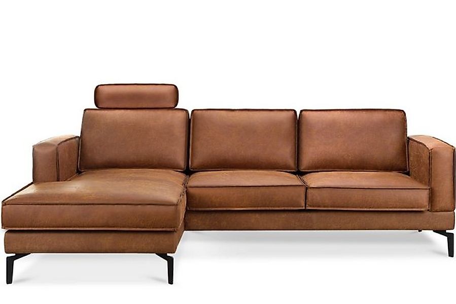 KONSIMO® Ecksofa ALTHA Ecksofa, Kopfteilverstellung, hohe Beine, zeitloses günstig online kaufen