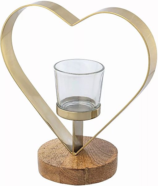 Creativ home Teelichthalter "Kerzenhalter Herz", (Set, 2 St.) günstig online kaufen