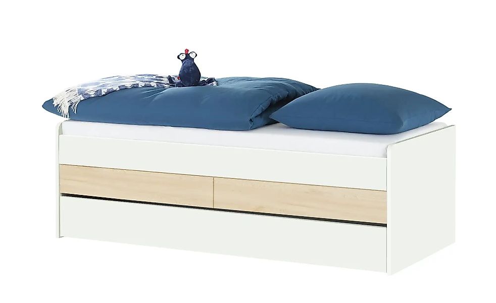 Duobett mit Stauraum  Grow Up ¦ weiß ¦ Maße (cm): B: 127 H: 66 Betten > Kom günstig online kaufen