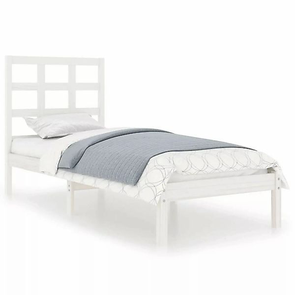vidaXL Massivholzbett Weiß 75x190 cm 2FT6 Small Single1084132 günstig online kaufen