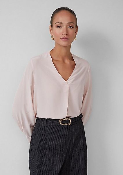 s.Oliver Langarmbluse Bluse Semitransparente Tunika-Bluse aus Viskose günstig online kaufen