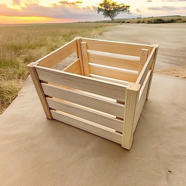 Teramico Holzkiste Unbehandelte Holzkiste, 34,5cm, Aufbewahrungsbox günstig online kaufen
