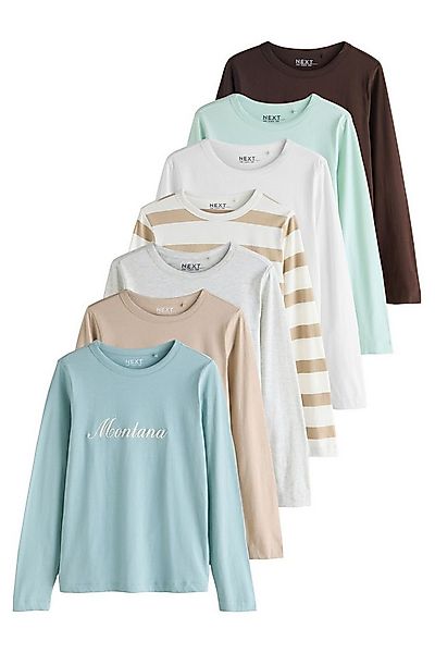 Next T-Shirt Langarmshirts mit Rundhalsausschnitt, 7er-Pack (7-tlg) günstig online kaufen