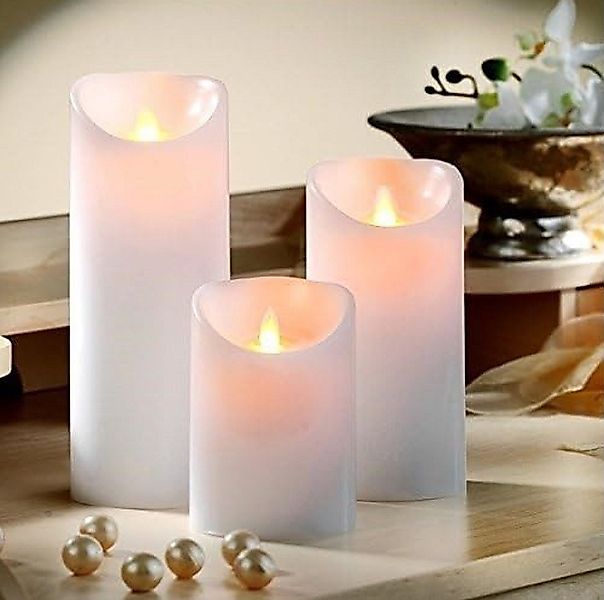 Luna24 simply great ideas... LED-Kerze 3er-Set, magische LED-Kerze mit täus günstig online kaufen