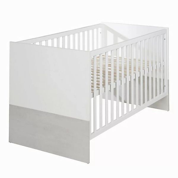 roba® Babybett Julia, Gitterbett aus Holz, weiß, höhenverstellbar, umbaubar günstig online kaufen