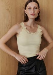 rosemunde Tanktop Babette Silk Top Vintage-Spitzenbesatz, günstig online kaufen