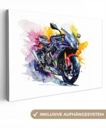 OneMillionCanvasses® Leinwandbild Motorrad - Fahrrad - günstig online kaufen