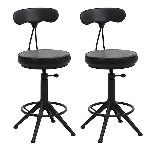 MCW Barhocker O84 2er-Set Schwarz günstig online kaufen