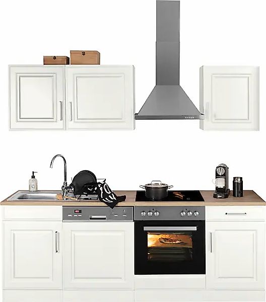HELD MÖBEL Küchenzeile »Stockholm«, Breite 220 cm, mit hochwertigen MDF Fro günstig online kaufen
