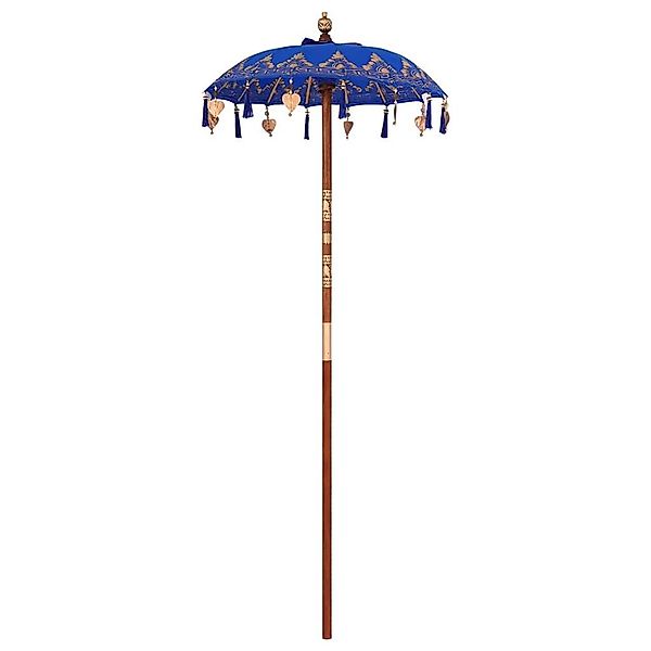 vidaXL Sonnenschirm Balinesischer Sonnenschirm Blau (90-100) günstig online kaufen