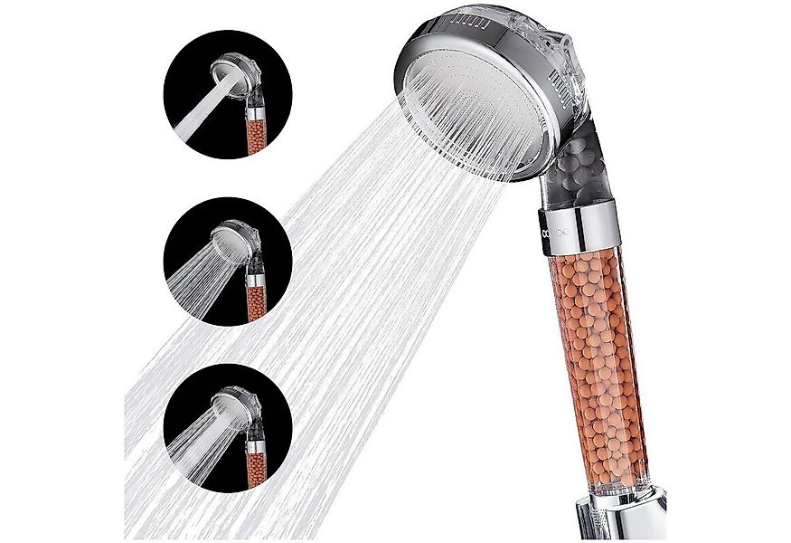 LuxusKollektion Handbrause Hochdruck Duschkopf mit Filtration und 3 Auslass günstig online kaufen