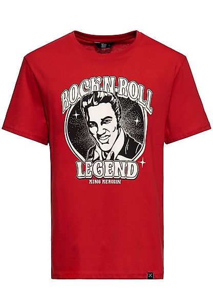 KingKerosin Print-Shirt Rock 'n' Roll Legend (1-tlg) Mit Print des King of günstig online kaufen