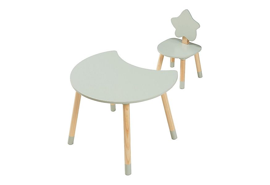 en.casa Kinderschreibtisch (Set, 2-St), mit Stuhl »Lallega« Kiefernholz + M günstig online kaufen