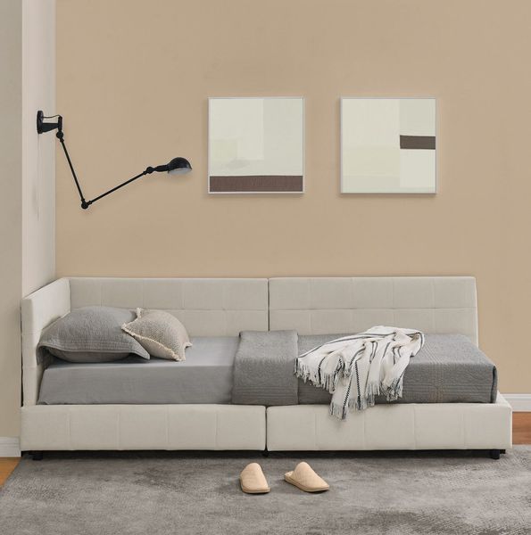 MODFU Polsterbett mit ergonomischer Rückenlehne (Kinderbett günstig online kaufen