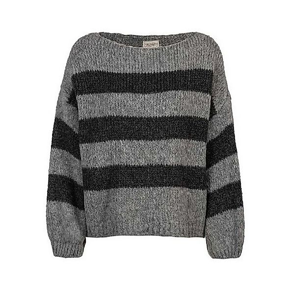 Herrlicher Strickpullover Leena Soft Striped Wool Lange Ärmel mit Volumen günstig online kaufen