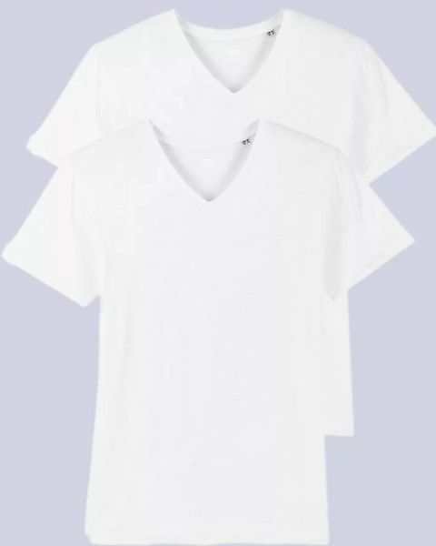 YTWOO T-Shirt 2er Pack V T-Shirt für Männer, Fair & Nachhaltig (Spar-Set, 2 günstig online kaufen