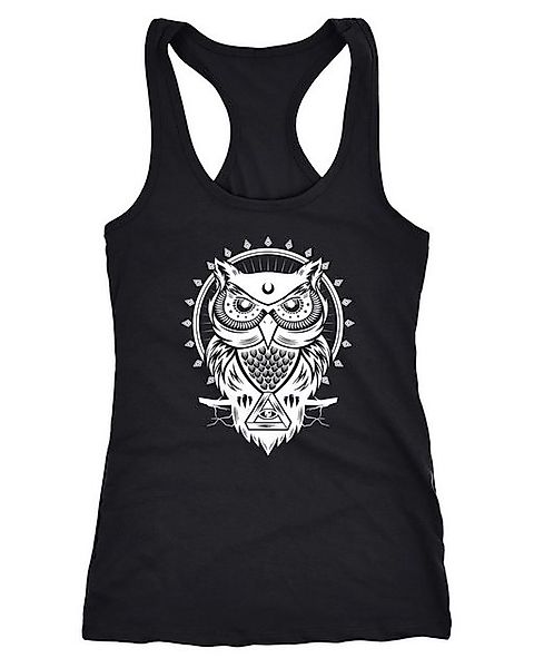 Neverless Tanktop Damen Tank Top Tanktop Eule Mandala Owl Racerback Trägers günstig online kaufen