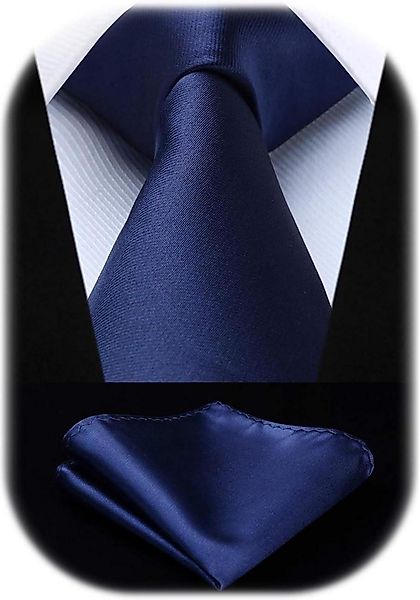 HISDERN Krawatte Extra Lange Navy Blaue günstig online kaufen