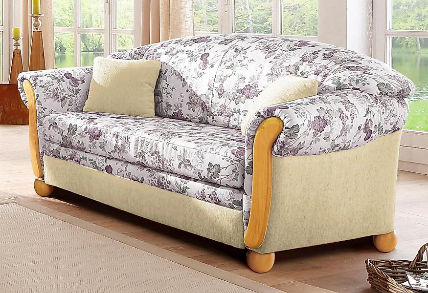 Home affaire 2-Sitzer "Milano, Schlafsofa im Landhaus-Stil, bequem, Liegefl günstig online kaufen