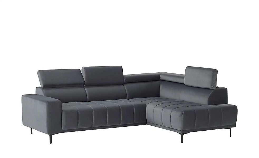 uno Ecksofa aus Mikrofaser Carrara ¦ grau ¦ Maße (cm): B: 266 H: 85 T: 189 günstig online kaufen