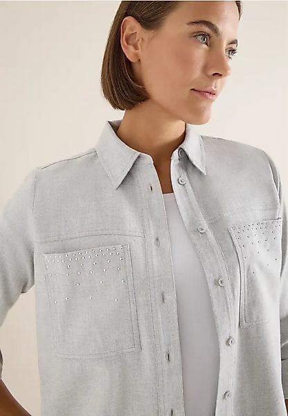Flanellbluse mit Nieten günstig online kaufen