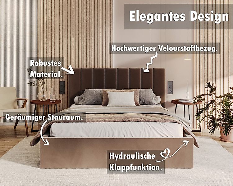 FDM Polsterbett Stauraumbett Bettgestell 90x200, 120x200, günstig online kaufen