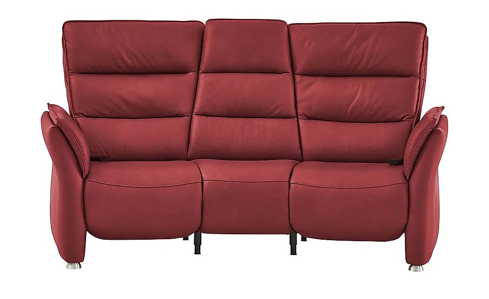 Hukla Trapezsofa Echtleder Corina ¦ rot ¦ Maße (cm): B: 202 H: 112 T: 120.0 günstig online kaufen