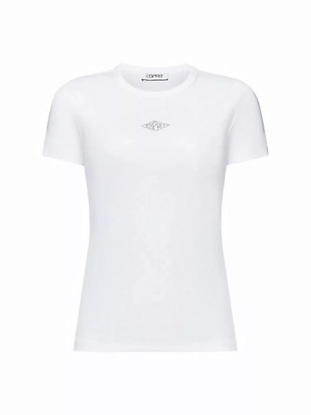 Esprit T-Shirt Logo-T-Shirt mit Glitzersteinen (1-tlg) günstig online kaufen