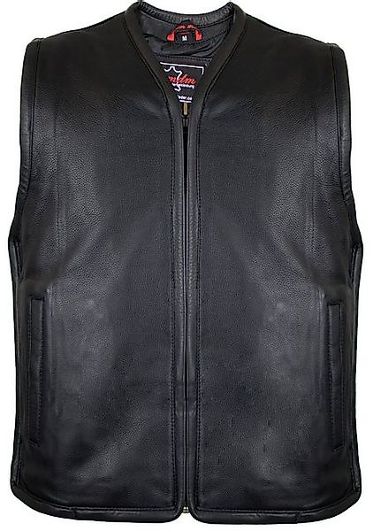 MDM Motorradweste Herren Motorrad Lederweste mir günstig online kaufen