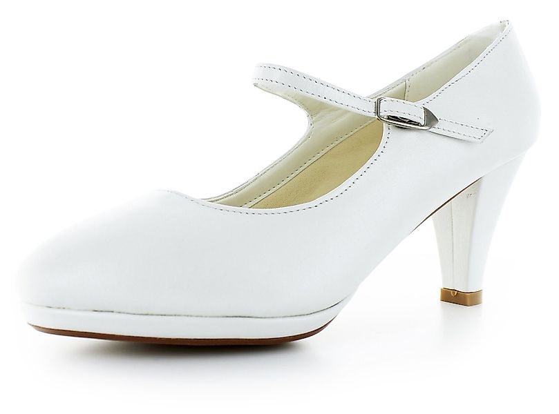 White Lady 836 Leder Brautschuhe mit Spange Spangenpumps günstig online kaufen