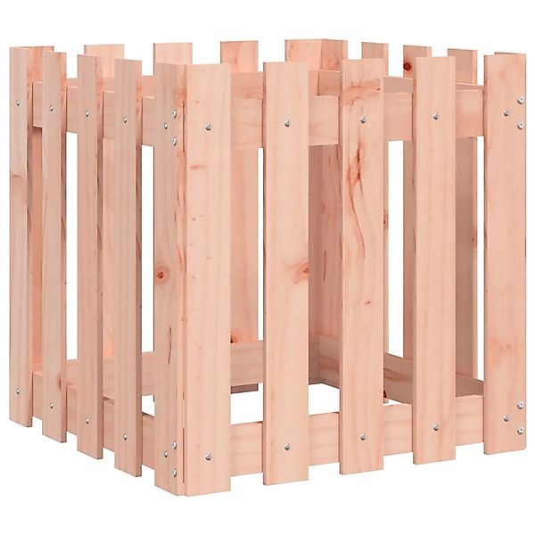vidaXL Pflanzkübel Lattenzaun-Design 50x50x50 cm Massivholz Douglasie 83245 günstig online kaufen