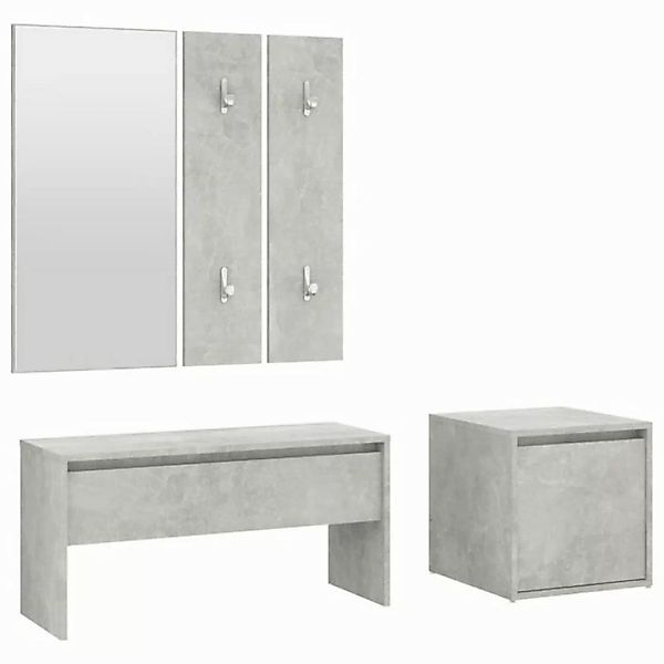 DOTMALL Kleiderschrank Flurmöbel-Set, Holzwerkstoff, Betongrau günstig online kaufen