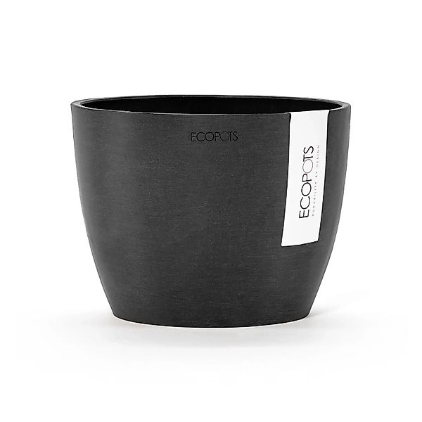 Ecopots Blumentopf Stockholm Dunkelgrau 16 cm günstig online kaufen