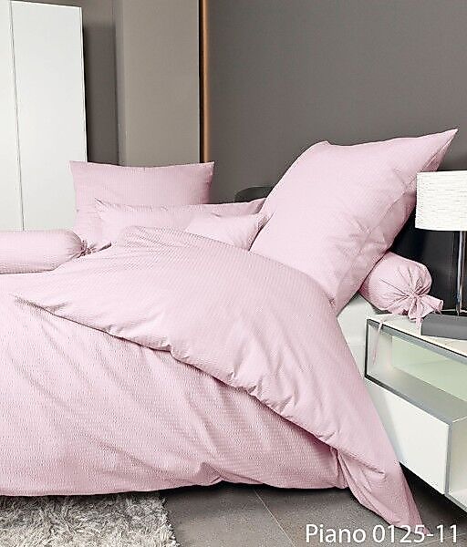 Janine Janine Mako-Soft-Seersucker Bettwäsche PIANO 0125 zartrosa Größe:  4 günstig online kaufen