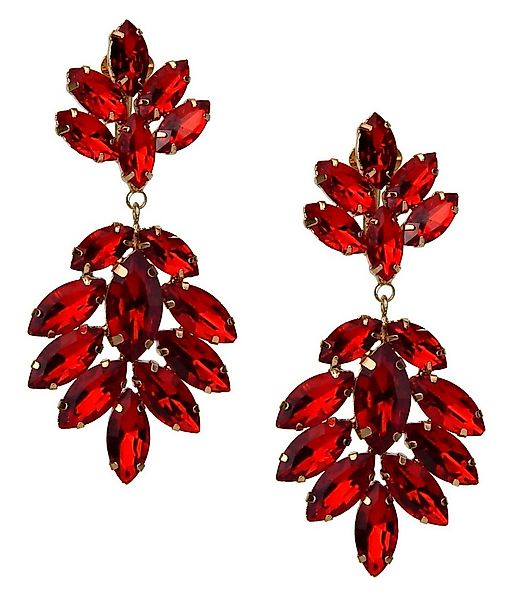 Ella Jonte Paar Ohrclips, Statement Ohrringe gold - rot, grün, champagner o günstig online kaufen