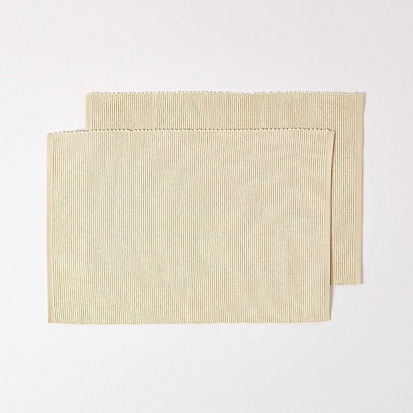 Homescapes Platzset Tischset creme im 2er-Set günstig online kaufen