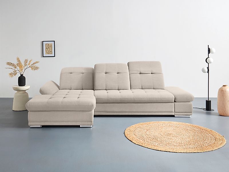 COTTA Ecksofa »Holiday L-Form mit Sitztiefen-, Armteil- und Kopfteilverstel günstig online kaufen