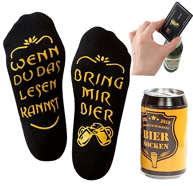 Lucadeau Freizeitsocken Vatertagsgeschenk, Bier Socken mit günstig online kaufen