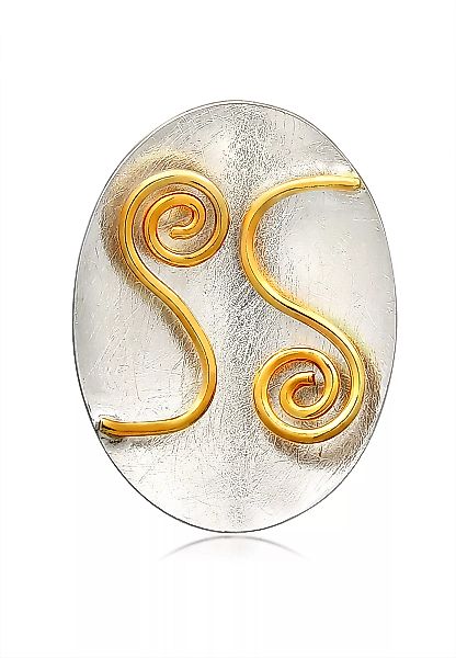 Nenalina Kettenanhänger "Schmuckanhänger Ornament Oval Bi-Color 925 Silber" günstig online kaufen
