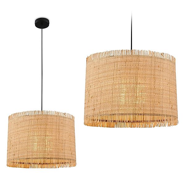Briloner Pendelleuchte Swing Nature 1-flammig Strohschirm E27 Fassung Natur günstig online kaufen