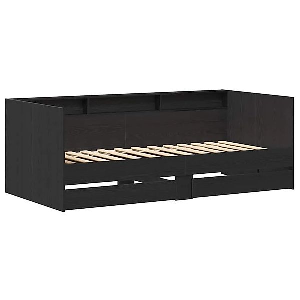 vidaXL Tagesbett mit Schubladen Grau 90 x 200 cm Holzwerkstoff 3345120 günstig online kaufen