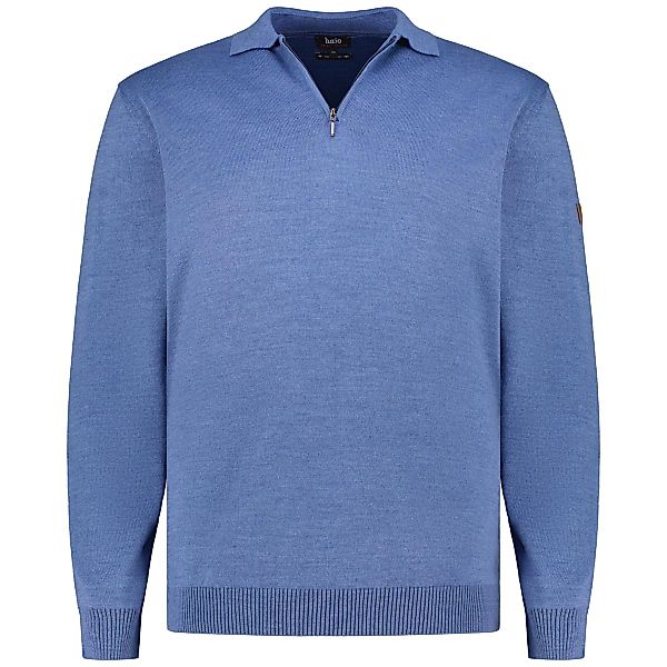 Hajo Pullover mit Polokragen, kratzfrei Farbe blau Größe: 3XL günstig online kaufen