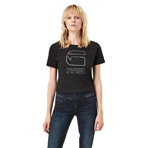 G-star Graphic Graw Optic Slim Kurzarm T-shirt 2XS Dk Black günstig online kaufen