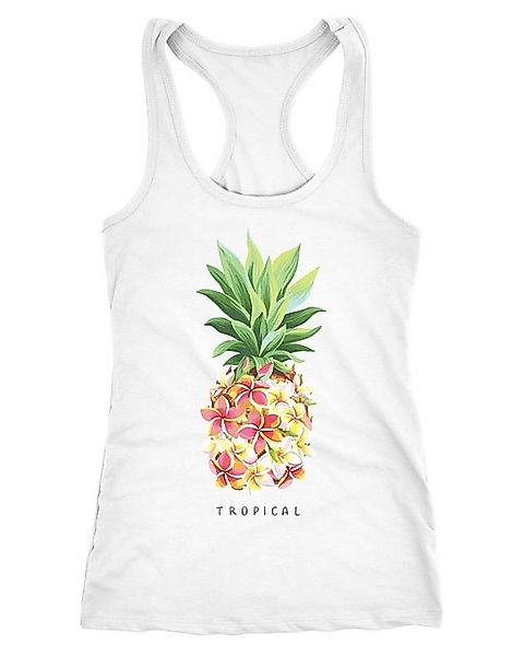 Neverless Tanktop Damen Tank-Top Ananas Blumen Pineapple Flowers Tropical S günstig online kaufen