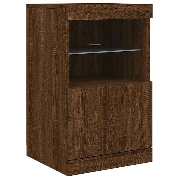 vidaXL Sideboard mit LED-Leuchten Braun Eichen-Optik 41x37x67 cm 836685 günstig online kaufen
