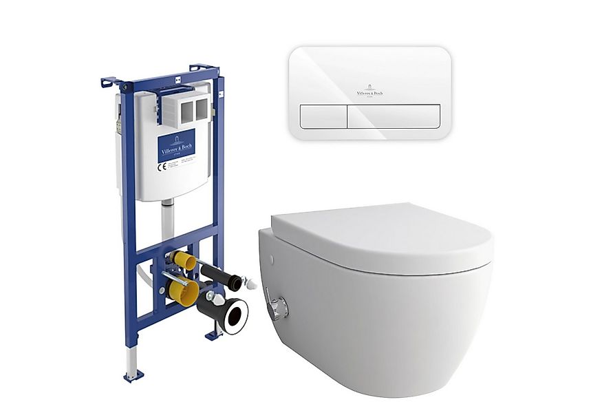 Alpenberger Vorwandelement WC Set Komplett: Dusch WC + Villeroy & Boch Spül günstig online kaufen